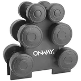 OnWay Fitness Hantel Training Set mit Hantelständer 1KGX2, 2KGX2, 3KGX2 OW1108S