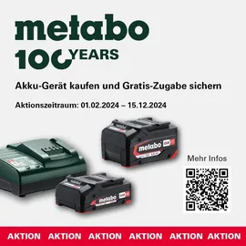 Metabo W 18 L 9-125 ohne Akku + Koffer 602247840