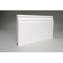 Sockelleiste, Länge: 240 cm, altdeutsch/klassisch, weiß - weiss