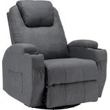 Laiham Massagesessel Relaxsessel Fernsehsessel Massage Liegefunktion TV Sessel Pol... - Grau