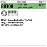 Kerb Konus Gewindeeinsatz R 88308 Typ 308 M 8 x 14 Stahl gehärtet galvanisch verzinkt 100 Stück