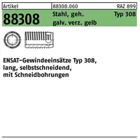Kerb Konus Gewindeeinsatz R 88308 Typ 308 M 8 x 14 Stahl gehärtet galvanisch verzinkt 100 Stück