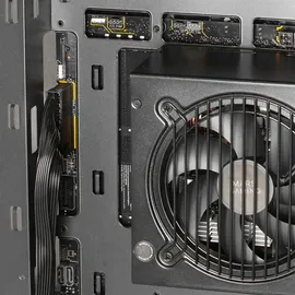 Mars Gaming MC-3TCORELCD ATX Gaming-Gehäuse, anpassbarer 7,2" IPS-Bildschirm, dreifaches herausnehmbares gehärtetes Glas, Doppelkammerstruktur, Unterstützung für Flüssigkeitskühlung bis 360mm, Schwarz