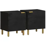 vidaXL Nachtschrank 40 x 33 x 46 cm Schwarz
