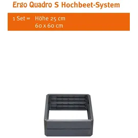 GARANTIA Hochbeet Ergo Quadro S Hochbeet-System Stone 4 Paneele inkl. Verbinder - 2 Jahre Gewährleistung - mind. 14 Tage Rückgaberecht - Grau - n.a.