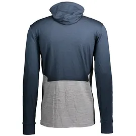 Scott Defined Merino Langarmshirt Dunkelblau/Grau Melange XL