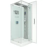 AcquaVapore Dampfdusche Duschtempel Sauna Dusche Duschkabine D38-10R2-EC 90x90 cm mit 2k Scheiben Versiegelung