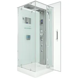 AcquaVapore Dampfdusche Duschtempel Sauna Dusche Duschkabine D38-10R2-EC 90x90 cm mit 2k Scheiben Versiegelung