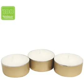 Bolsius Teelichter 100 St. gold/weiß