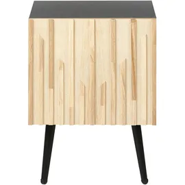 Beliani Nachtschrank Dalcross 35 x 40 x 50 cm Braun/Schwarz
