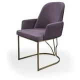 JVmoebel Esszimmerstuhl Moderner Lila Metallstuhl für das Esszimmer als Lehnstuhl (1 St), Made in Europa lila
