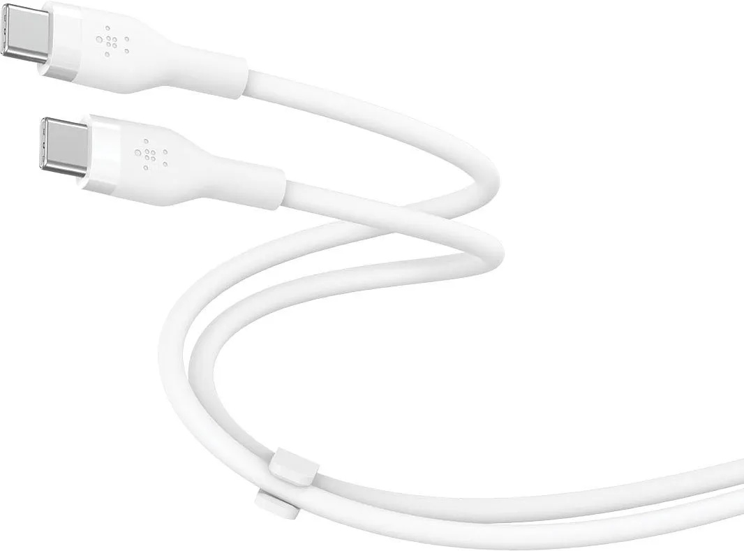 Belkin Boost Charge Flex USB-C/USB-C Kabel, Schnellladen bis 60W Smartphone-Kabel, USB-C, USB-C (200 cm) weiß