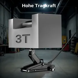 Wiltec Rangierwagenheber Stahl schwarz 13,5-40 cm