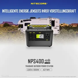 Nitecore SET Nitecore NPS400 Akku Power Station 117000mAh + Solarpanel 100W