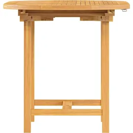 vidaXL Gartentisch Ausziehbar 110-160 x 80 x 75 cm Teak Braun
