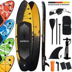 24MOVE® Standup Paddle Board SUP, inkl. umfangreichem Zubehör, Paddel und Hochdruckpumpe, SPECIAL FORCE, 366x80x15cm