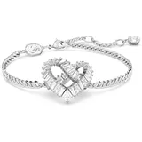 Swarovski Armband Rhodiniertes Damenarmband im Herz-Design mit Weißen Kristallen