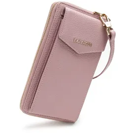 lazarotti Bologna Leather Zip Around Wallet Geldbörse Damen rosa