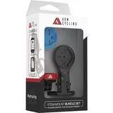 KOM Cycling Fahrradcomputerhalterung für Garmin/Wahoo/GoPro - schwarz - Einheitsgröße
