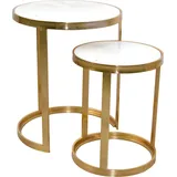 Home Affaire Beistelltisch 75874867-0 gold rund 2er Set