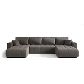 cornero Eckcouch 5-Sitzer Textil U-Form Grau