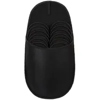 ONVAYA ABS Gästepantoffel, Schwarz, Beige, 6er Set, Antirutsch Sohle Hausschuh schwarz