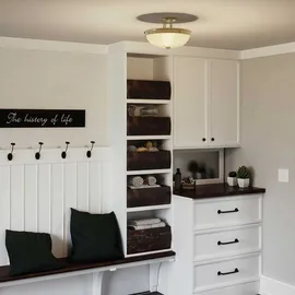 Elsteadlighting Mantle 2-flammig, halbbündig - verwittertes Messing - QZ-MANTLE-SF-WS