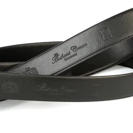 Anthoni Crown Herrengürtel Leder schwarz 85