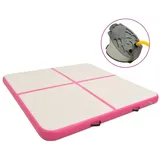 vidaXL Aufblasbare Gymnastikmatte mit Pumpe 200x200x15 cm PVC Rosa