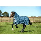 Horseware Ireland Outdoordecke 0g Amigo AmEco Bravo 12 Plus Turnout Regendecke Teal / Grey 130 (6'0) - Grau