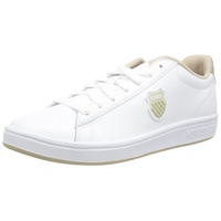 K-Swiss Court Shield Sneaker, White/Champagne, 41.5 EU