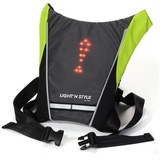 Luna24 simply great ideas... Warnweste LED Warnweste, Refl. Warnweste grau/grün, Schultasche, Rucksack.