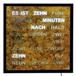 AMS -Wanduhr Wurzelstruktur Quarz 40cm- 1273