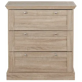 OTTO home Schubkastenkommode 75 x 80 x 35 cm Braun / Weiß