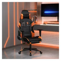 vidaXL Gaming-Stuhl mit Fußstütze Schwarz und Orange PC