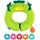 TRUNKI Yondi Reisekissen 30 x 30 cm Grün/Weiß/Gelb