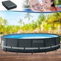 Intex Frame Pool 488 x 122 cm Ersatzfolie dunkelgrau