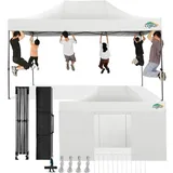 COBIZI Faltpavillon 3x3 Wasserdicht Stabil Winterfest ohne Seitenwand,Pop Up Pavillon Partyzelt,Sonnenschutz Gartenpavillon,Pavillon Faltbar mit Handtasche(3 mal 3m Schwarz)