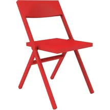 Alessi Piana Klapp- und Stapelstuhl PP und Glasfaser rot