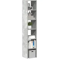 vidaXL Aktenregal Holzwerkstoff 30x30x80cm Betongrau