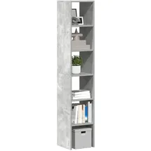 vidaXL Aktenregal Holzwerkstoff 30x30x80cm Betongrau