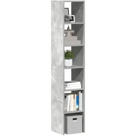 vidaXL Aktenregal Holzwerkstoff 30x30x80cm Betongrau