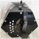 Akkordeon mit 20 Tasten, sechseckig, für Erwachsene, professionelles Akkordeon für Anfänger, professionelle Ziehharmonika (schwarz)