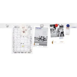 magnetoplan Magnetleisten Set 1000mm m. 6 Haltemagneten