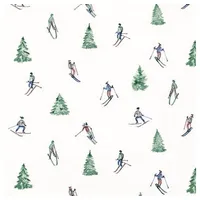 Home fashion Lunchservietten „Skiing“, 33x33 cm, 3-lagig, Home Fashion®,