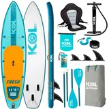 Aufblasbares SUP Board 11'6" KOL Fresh - Komplett-Set SUP & Kajak 350L