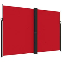 vidaXL Seitenmarkise Ausziehbar Rot 220x1200 cm