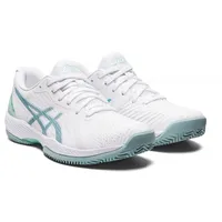 Asics Damen Tennisoutdoorschuhe Solution Swift FF White/Smoke Blue 41 1⁄2