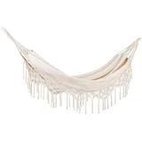 Beliani Hängematte beige 150x290x1