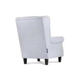 Konsimo Ohrensessel Miles Webstoff 82 x 105 x 97 cm Grau